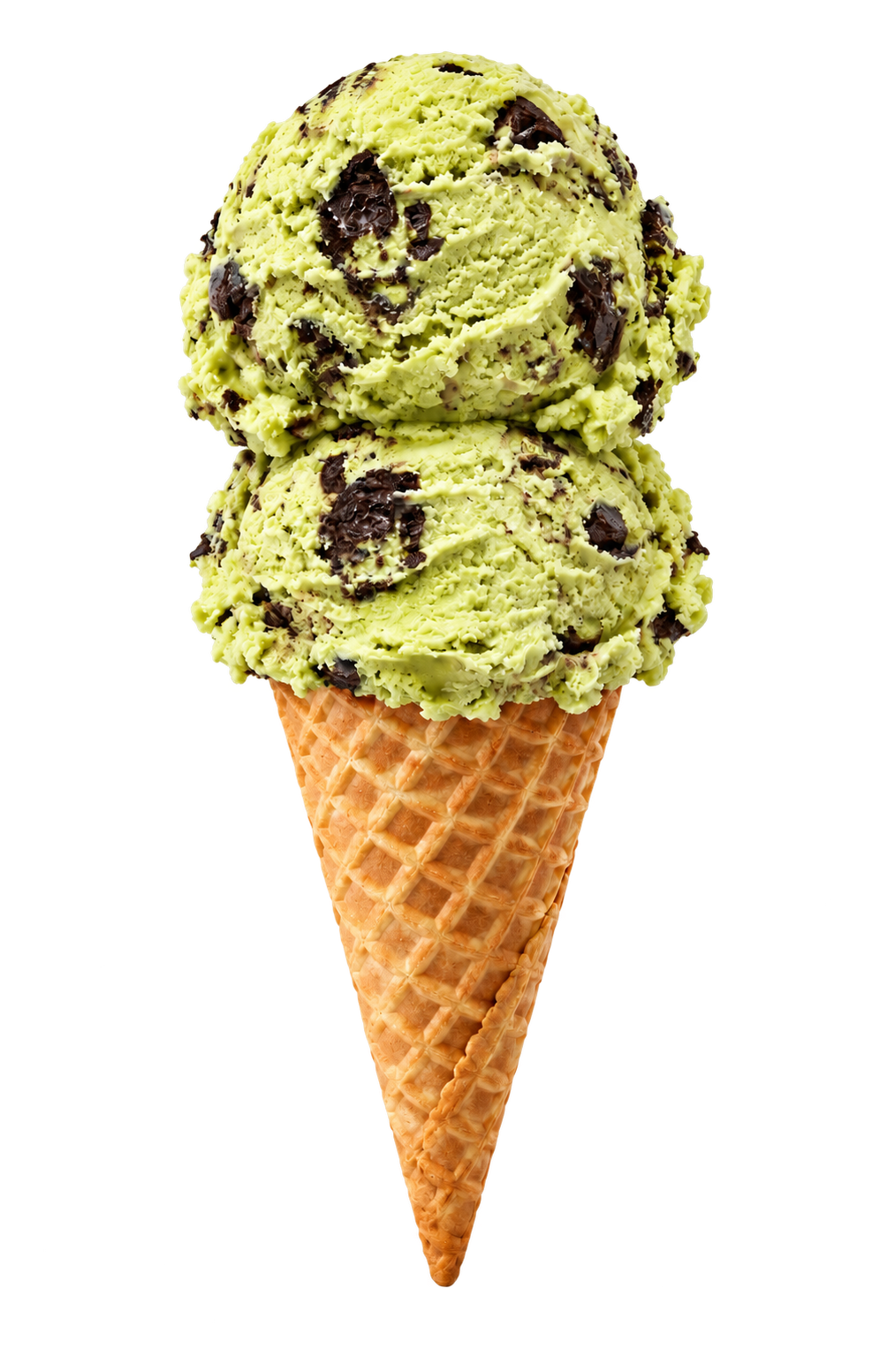 Mint Condition ice cream in a waffle cone